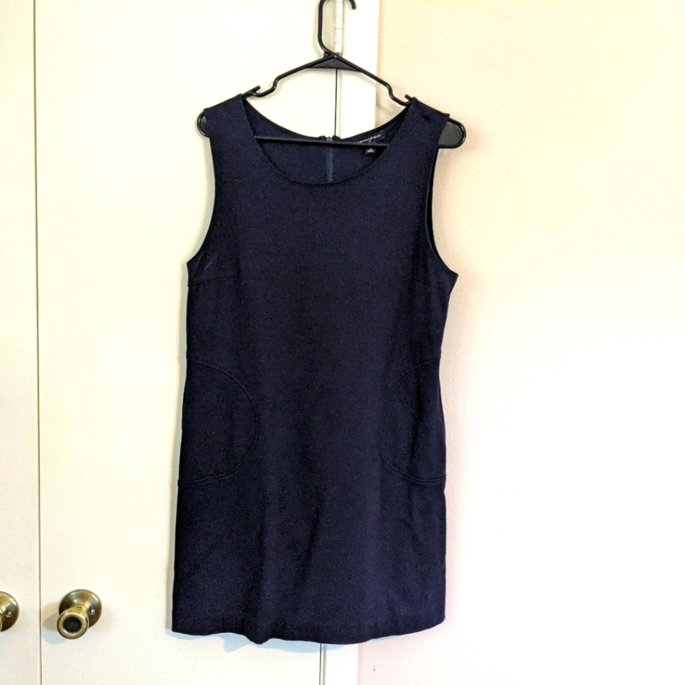 Dark Navy Blue Sleeveless Mini Dress Minidress